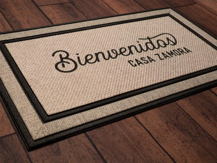 Warm Welcome with a Personalized Family Doormat